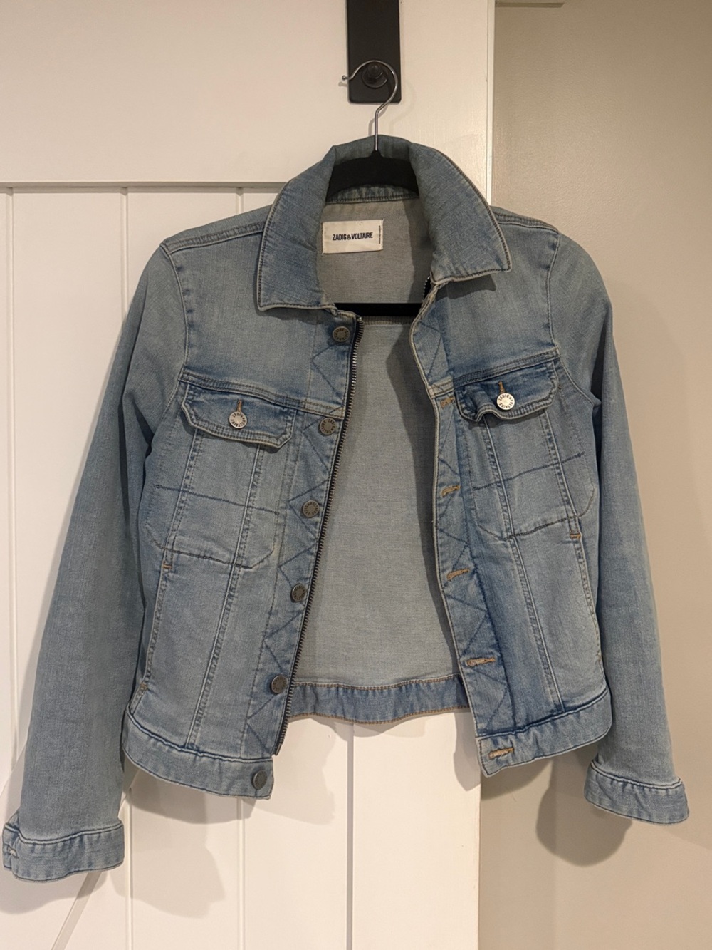 Zadig & Voltaire Light Blue Denim Jacket - Classic Trucker Style